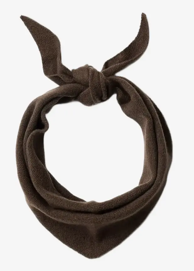 Selected slwmaria narrow cashmere scarf noos chocolate chip