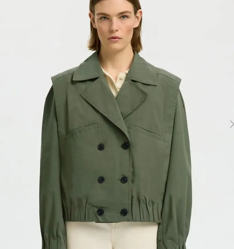 Selected sutton casual bomber deep lichen green