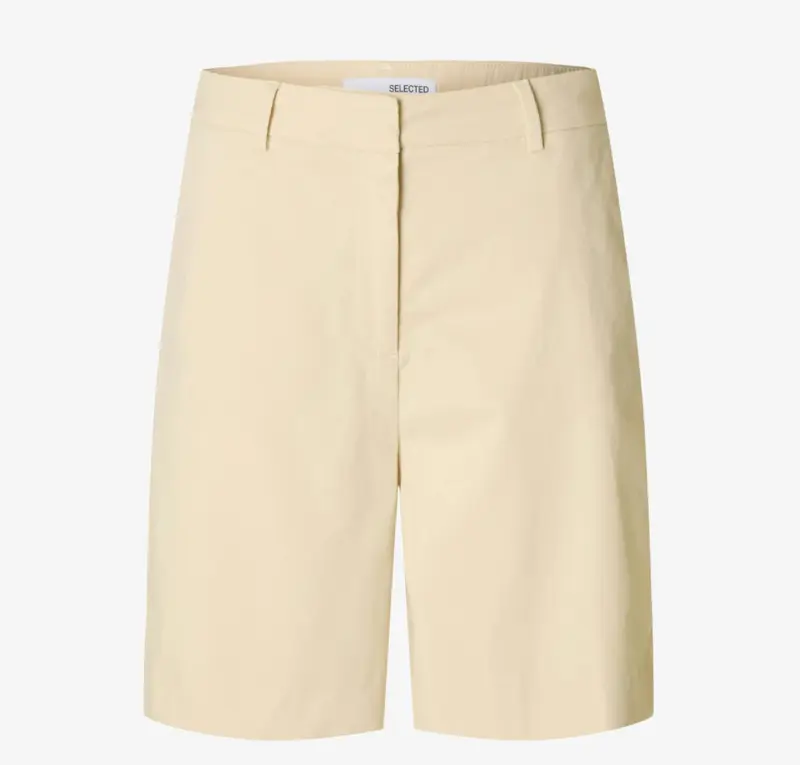 Selected vienna high waisted wide short birch