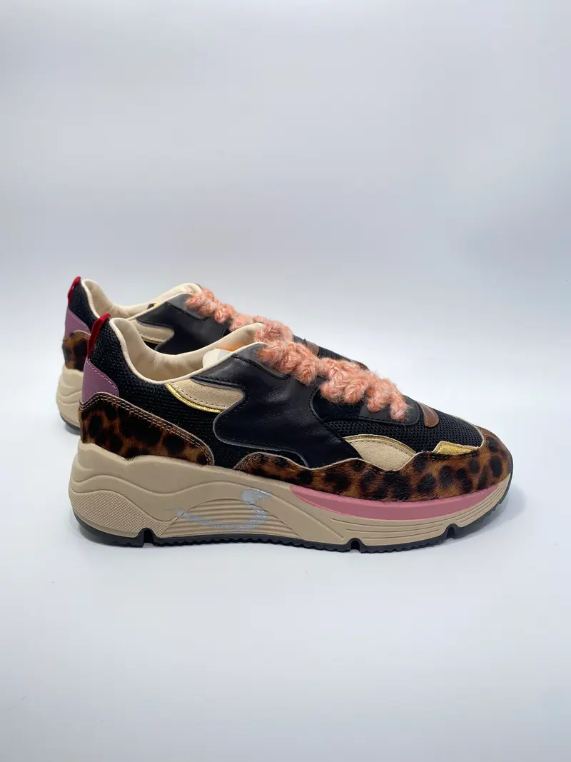 Serafini sneaker malibu black leopard
