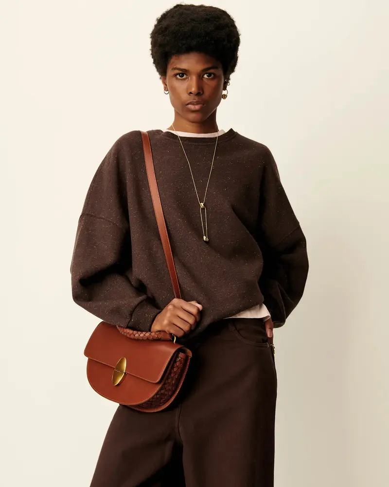Sessùn bag round tesoro cognac leather