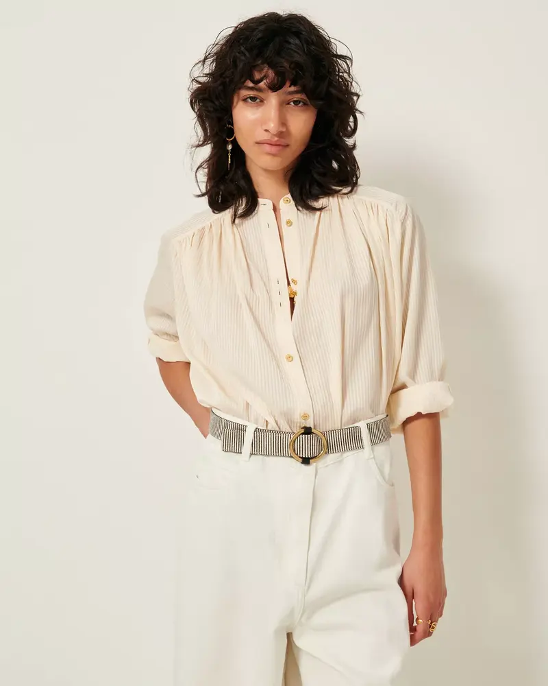 Sessùn stalight wide shirt with flounces
