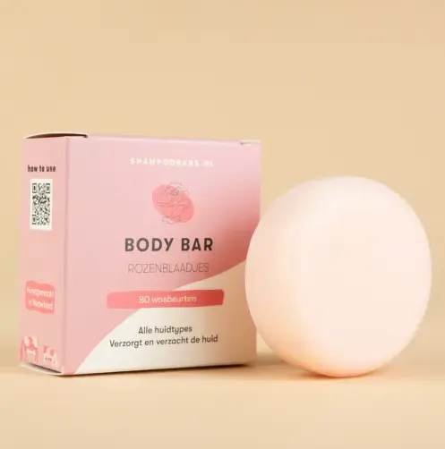 Shampoobar body bar rozenblaadjes