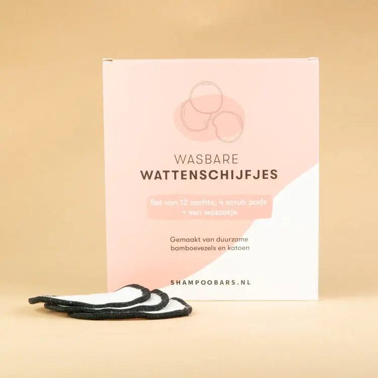 Shampoobar wasbare wattenschijfjes