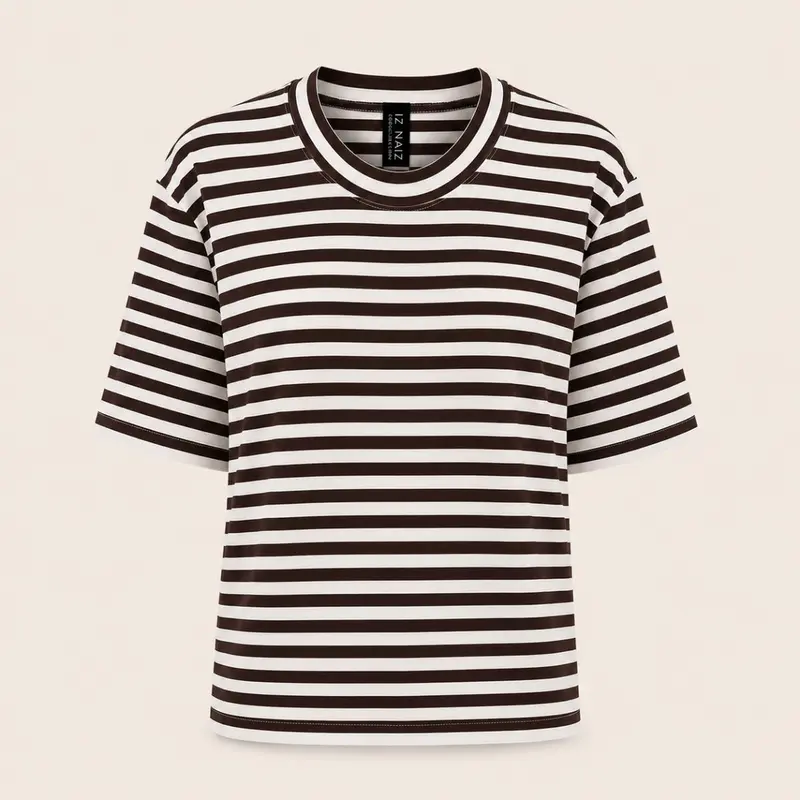 Shirt stripe viscosemix brown