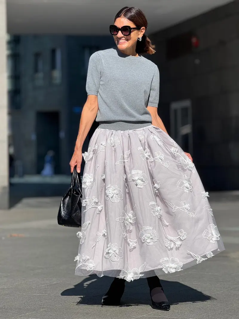 Short Sleeved Sweater Alexia Grey