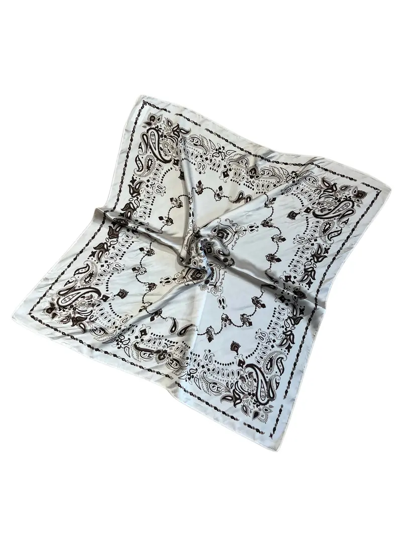 Sjaal Bandana Ecru Bruin