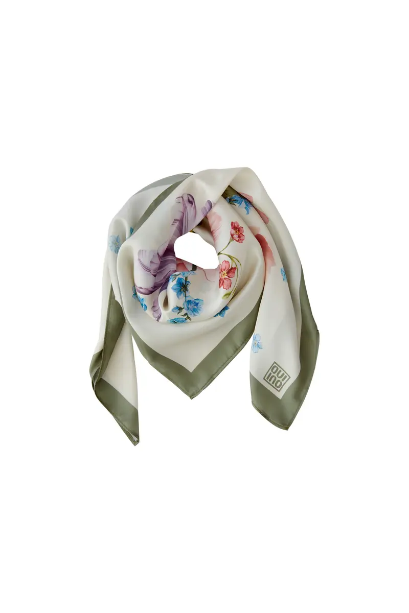 Sjaal print 96804 Rose blue