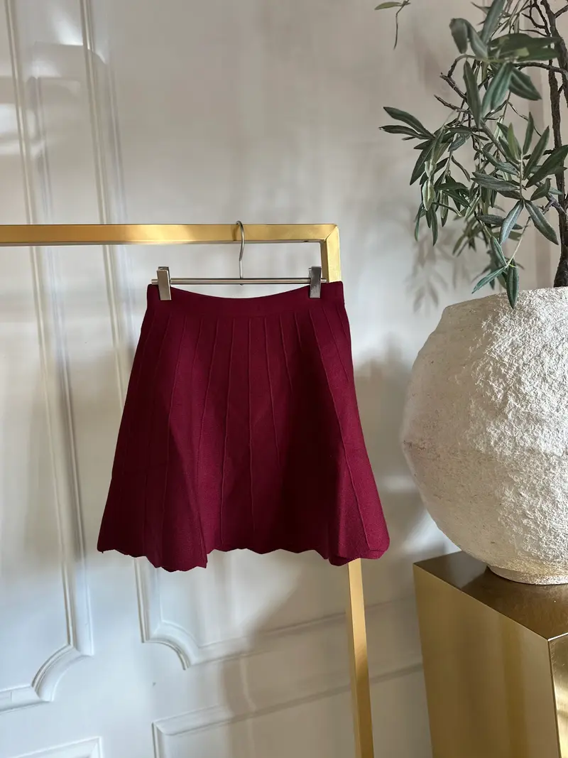 Skirt gebreid 6838 Bordeaux