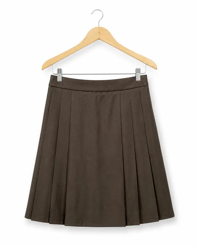 Skirt plooi W-871 Brown