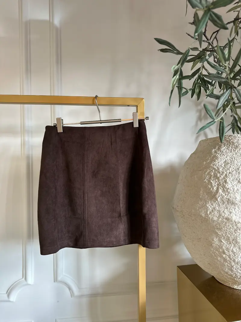 Skirt suedelook 3738 Brown