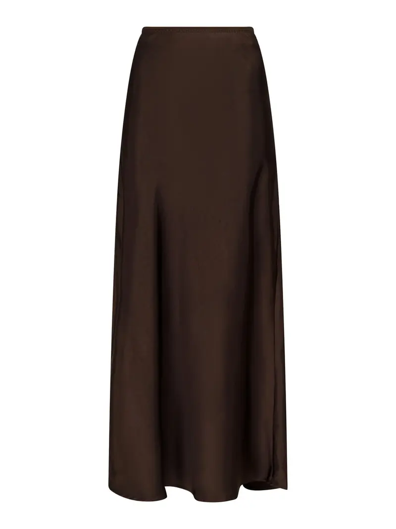 Skirt Vicky sateen 159588 Dark brown
