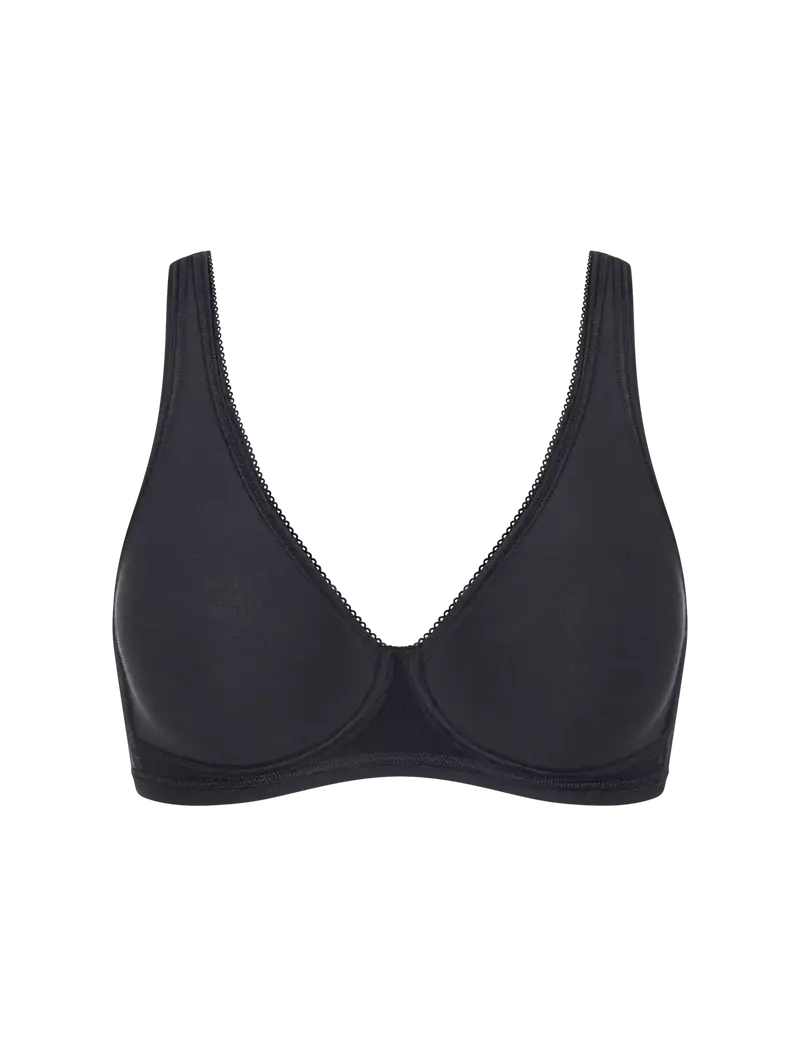 SLOGGI BH zonder beugel - BASIC+ Soft Bra O* - Zwart en wit