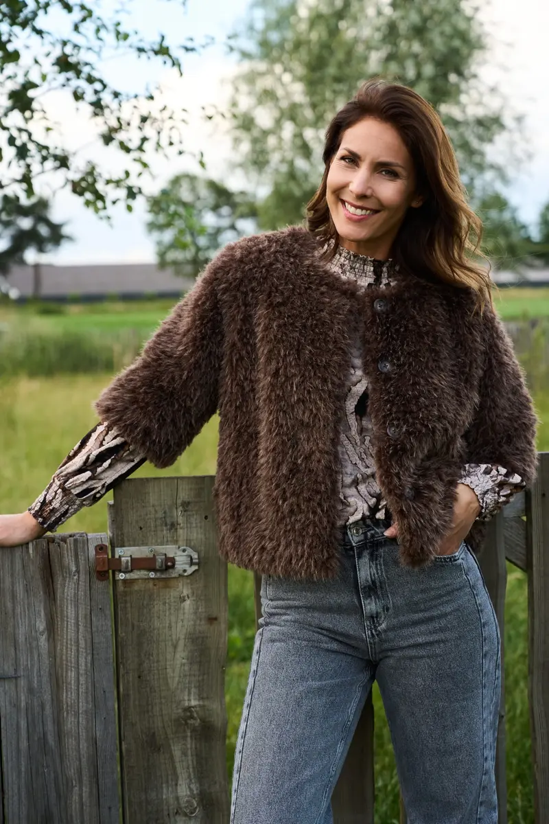 Smock LS-TR-High Cuff Ginger Brown Raw Harmony Tricot | Ginger Brown
