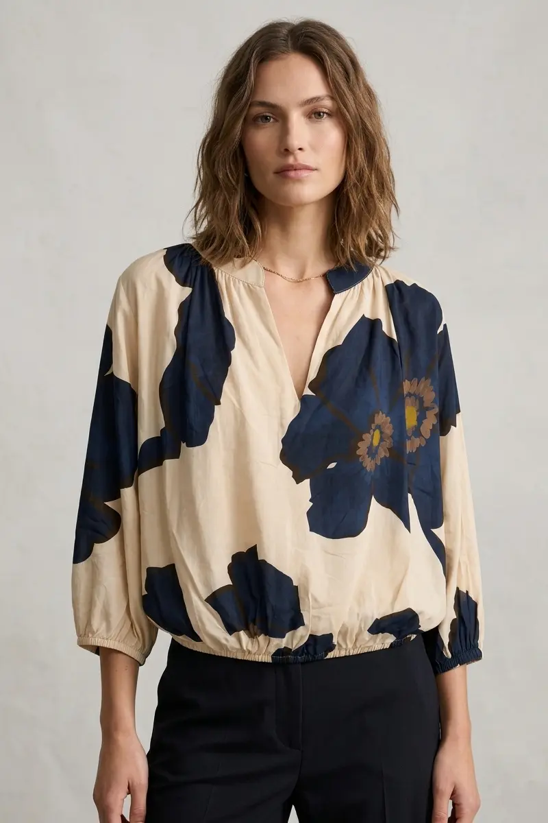 SOLANGE blouse lange mouw