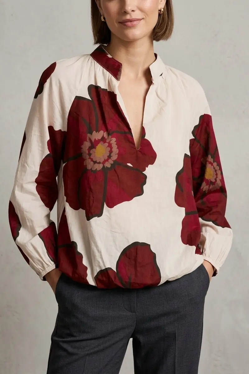 SOLANGE blouse lange mouw