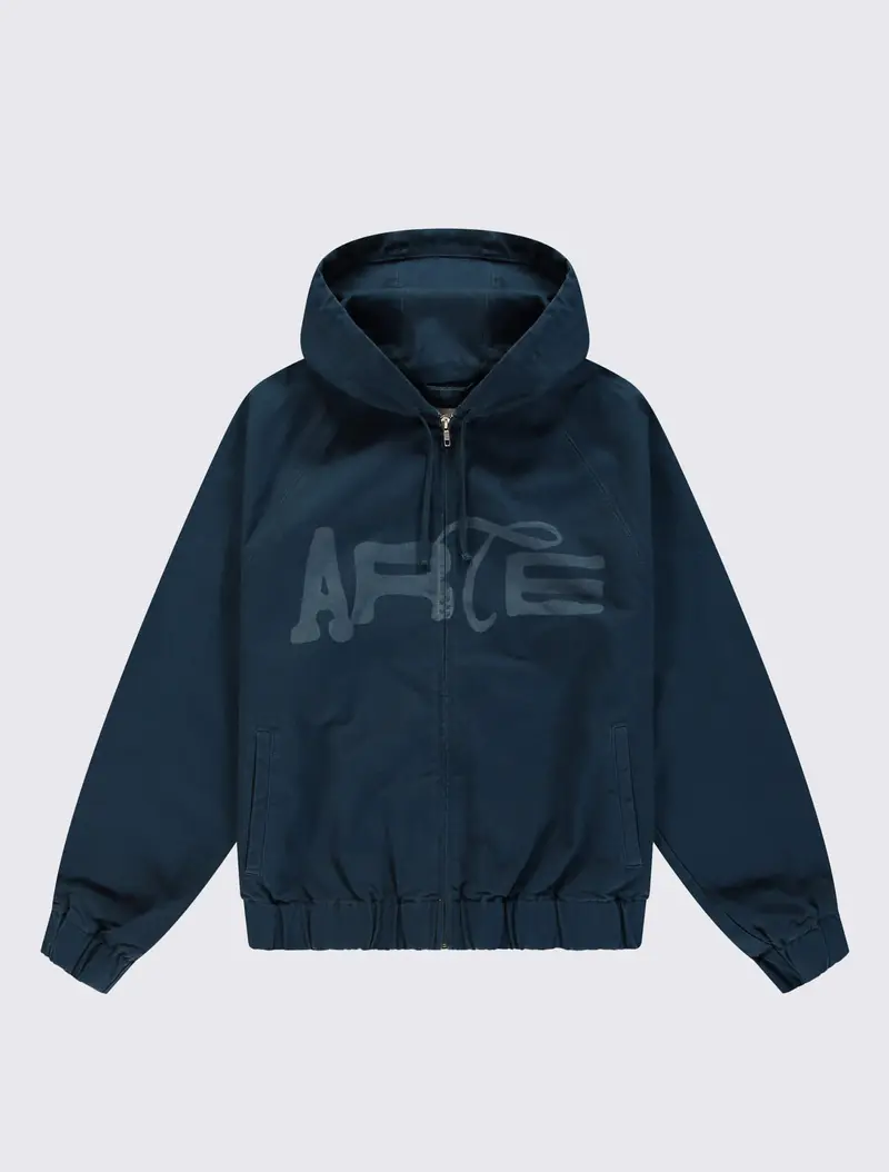 Stencil Canvas Hooded Jacket