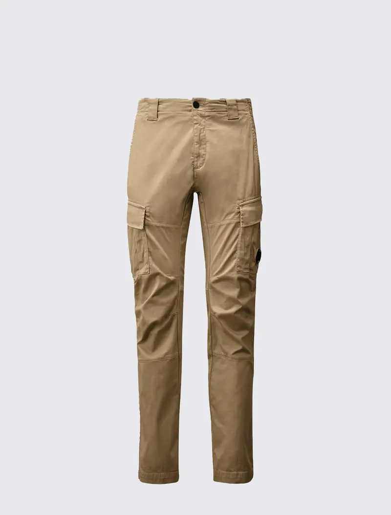 Stretch Sateen Cargo Lens Pants