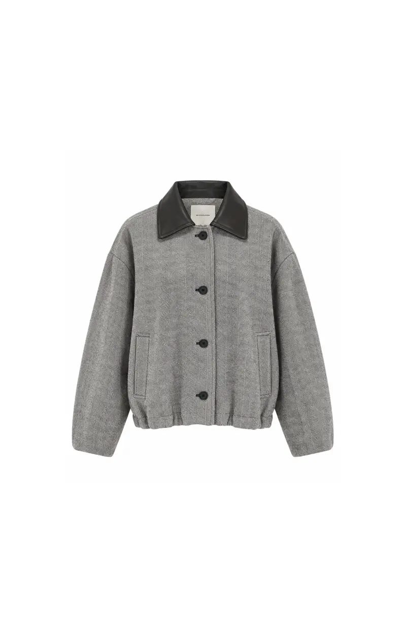 Studio Nicholson | Seberg Leather Collar Jacket Black