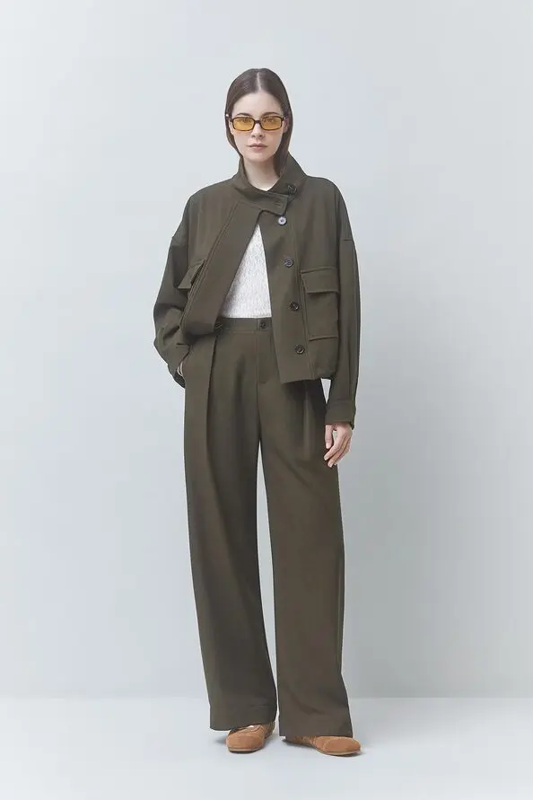 Suncoo Jio wide pants kaki