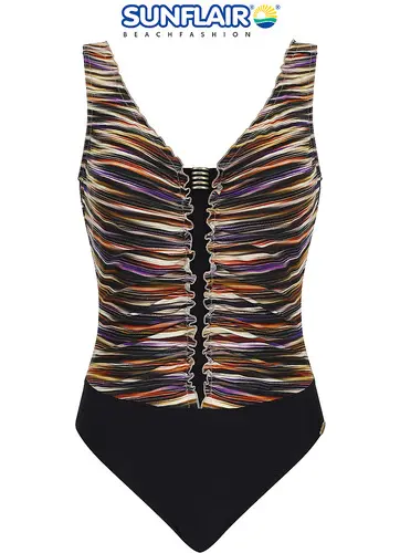 Sunflair badpak soft cup geplooid - 22049 - Bruin