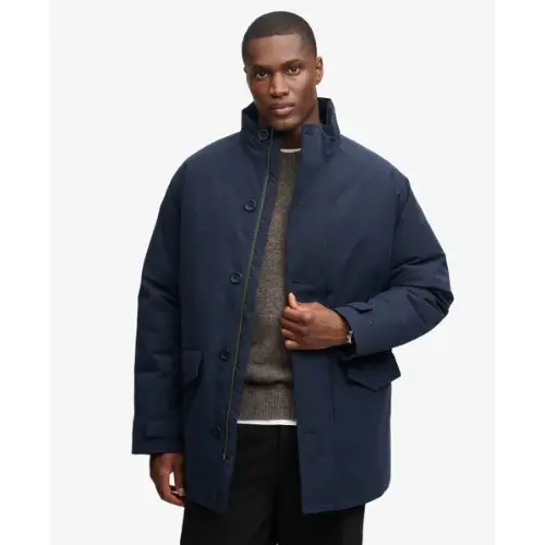 Superdry gewatteerde heren jas blauw