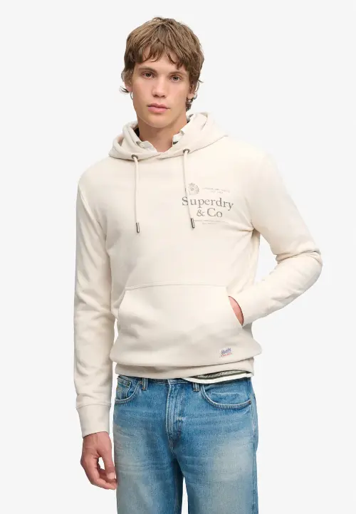 Superdry heren hoodie offwhite