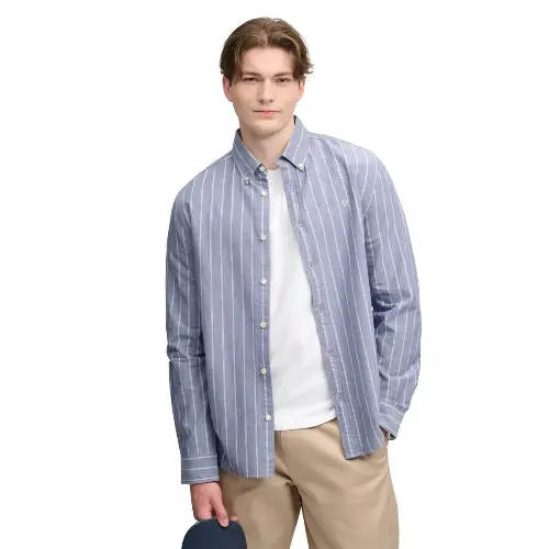 Superdry heren overhemd oxford grijs