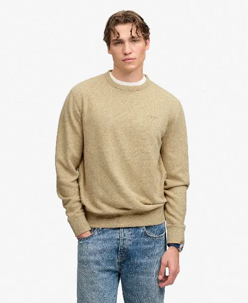 Superdry heren sweatshirt met logo beige