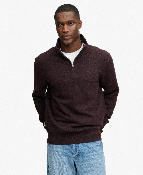 Superdry heren sweatshirt met rits bruin