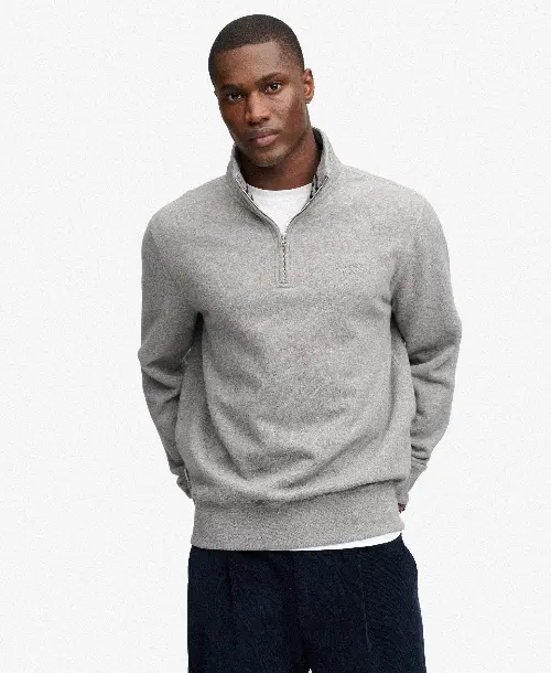 Superdry heren sweatshirt met rits grijs