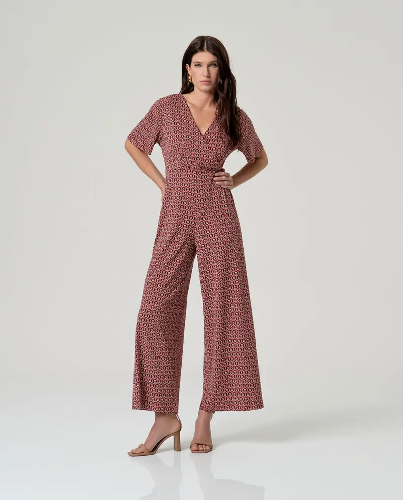 Surkana Cross Neck Jumpsuit Tile