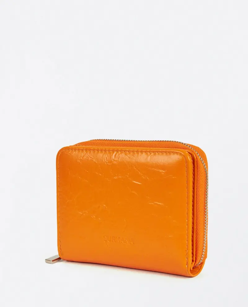 Surkana small card wallet with flap orange