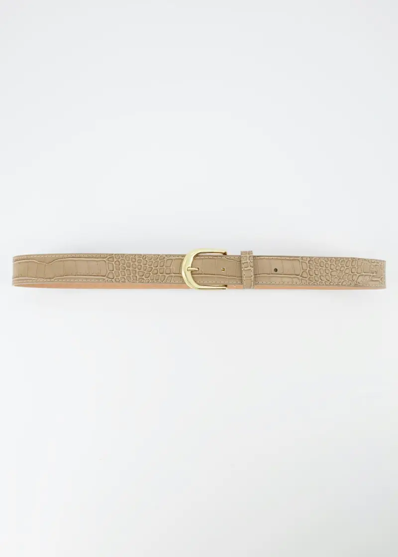 Suus faux croco leer taupe