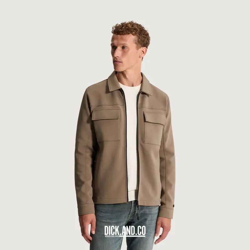 Sweater jacket met kraag en rits