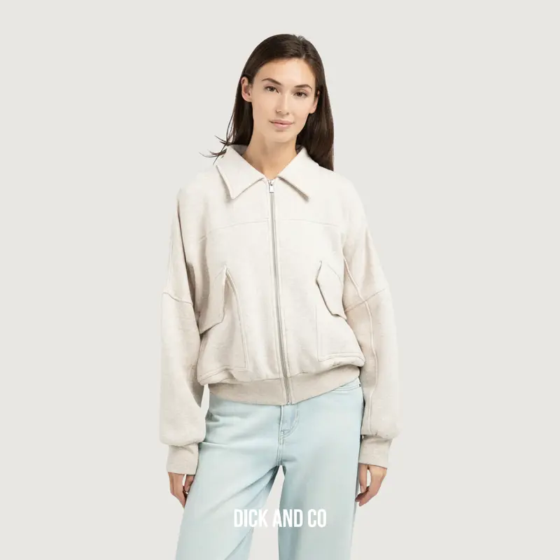 Sweatvest met klepzakken en ritssluiting