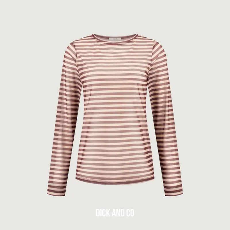 T-Shirt Dove Mesh Stripe