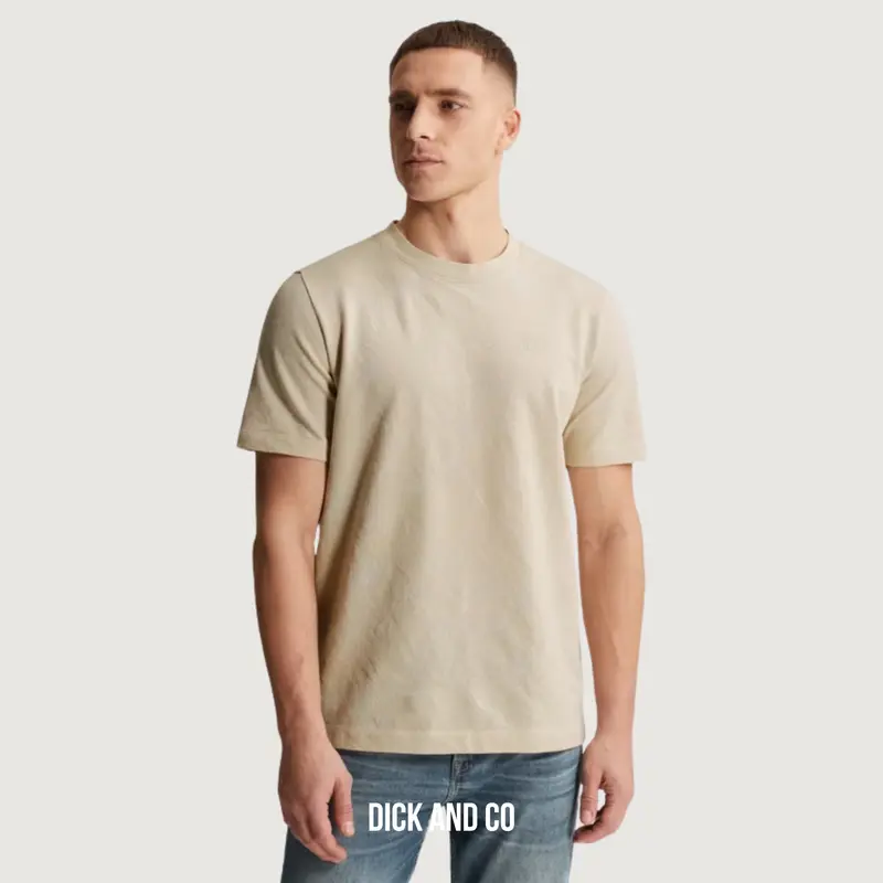 T-shirt van piqué met jacquardpatroon