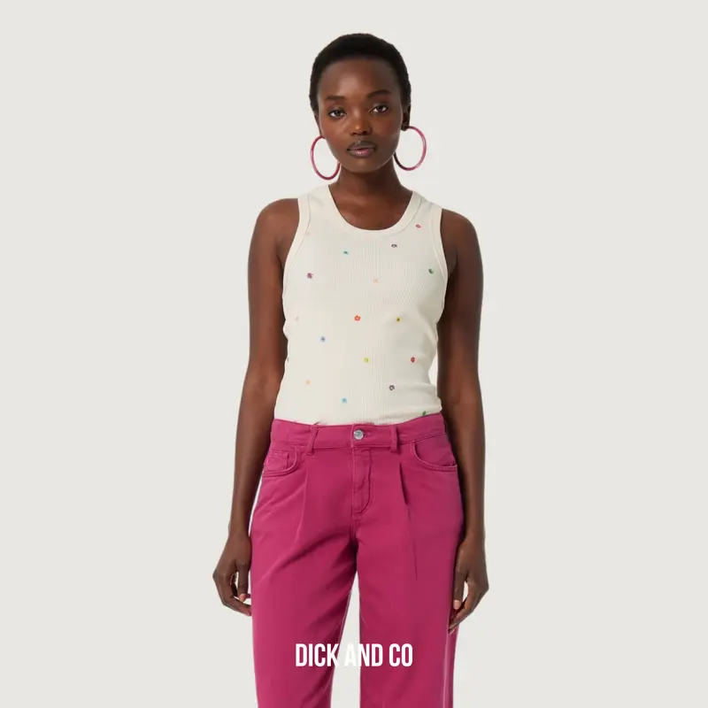 Tanja Jersey Embro Tank top