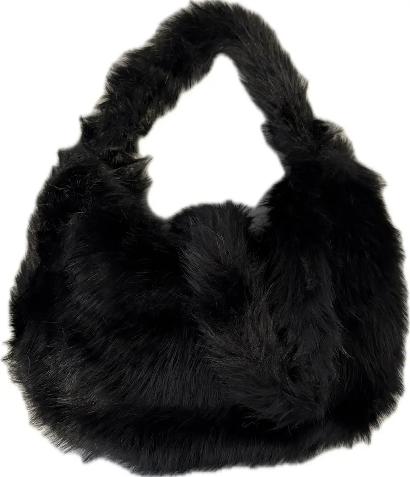 Tas fluffy black