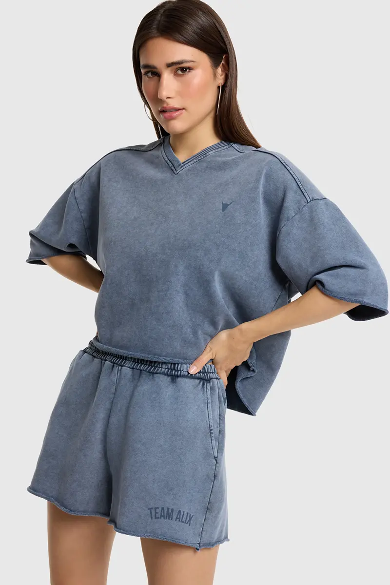 Team Alix Sweat Shorts - Navy