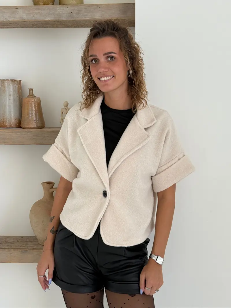 Teddy Cropped Blazer