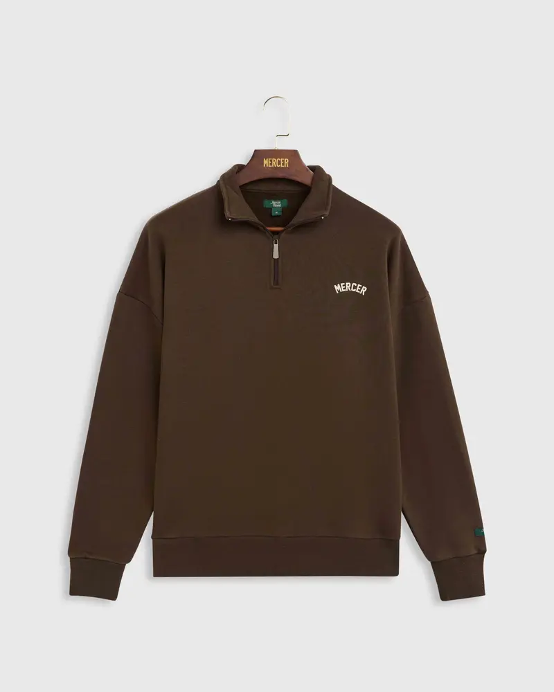 The Mercer Quarter Zip | Brown