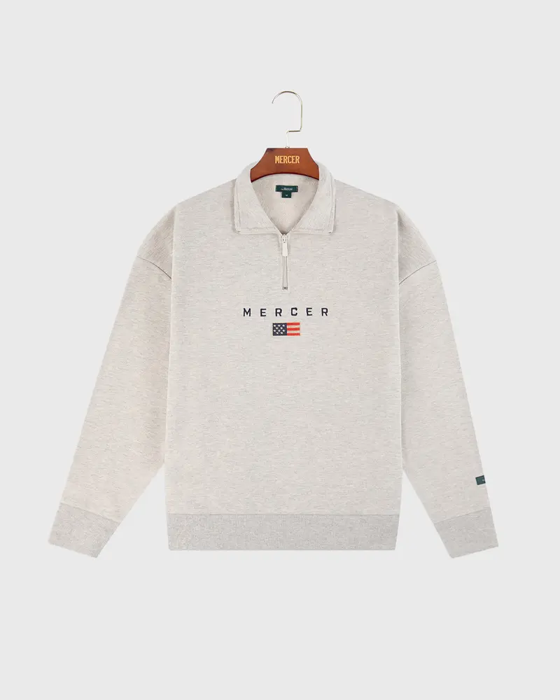 The Mercer Quarter Zip | Grey