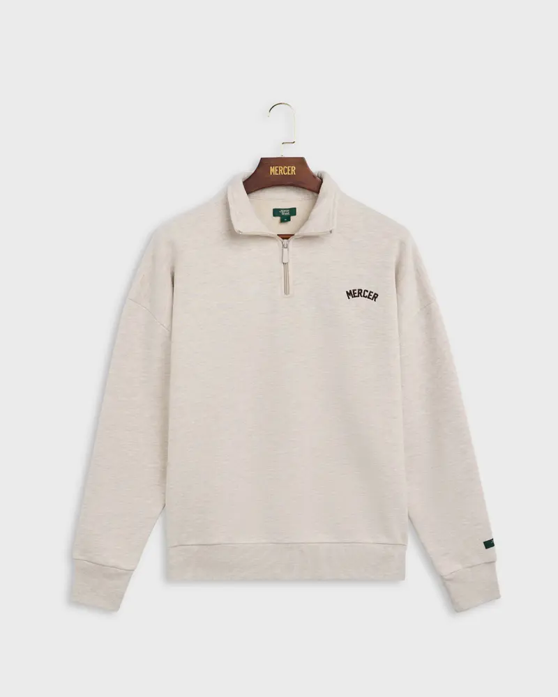 The Mercer Quarter Zip | Light Sand