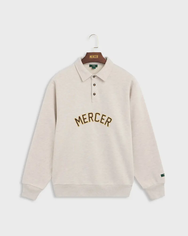 The Mercer Sweat Polo | Light Sand