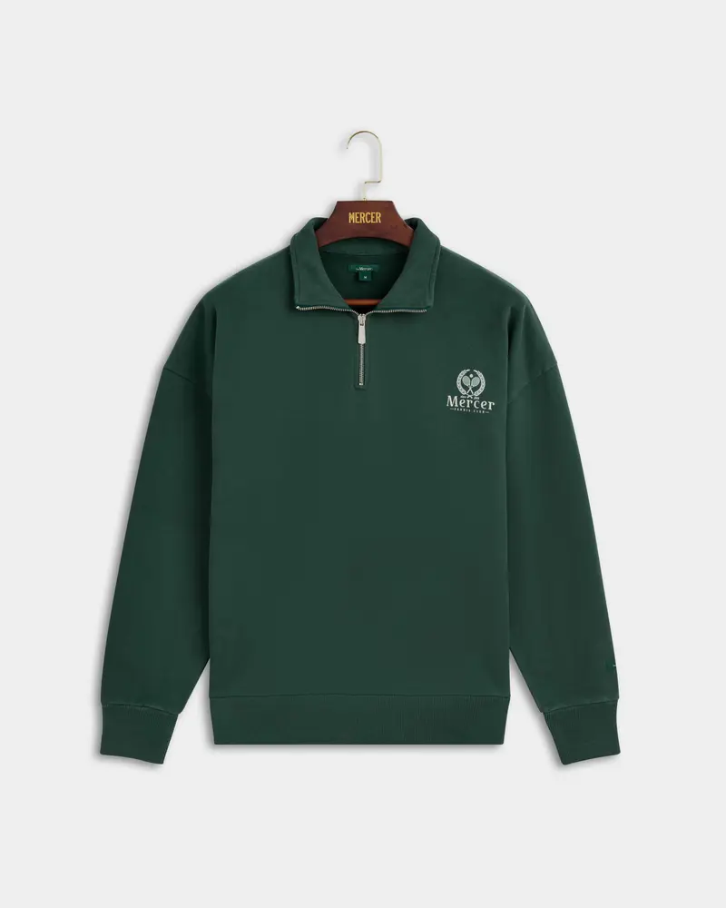 The Mercer Tennis Quarter Zip | Green