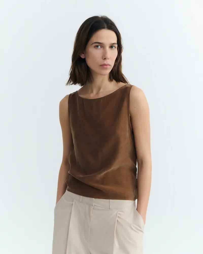Thinking Mu - Solea top - Brown