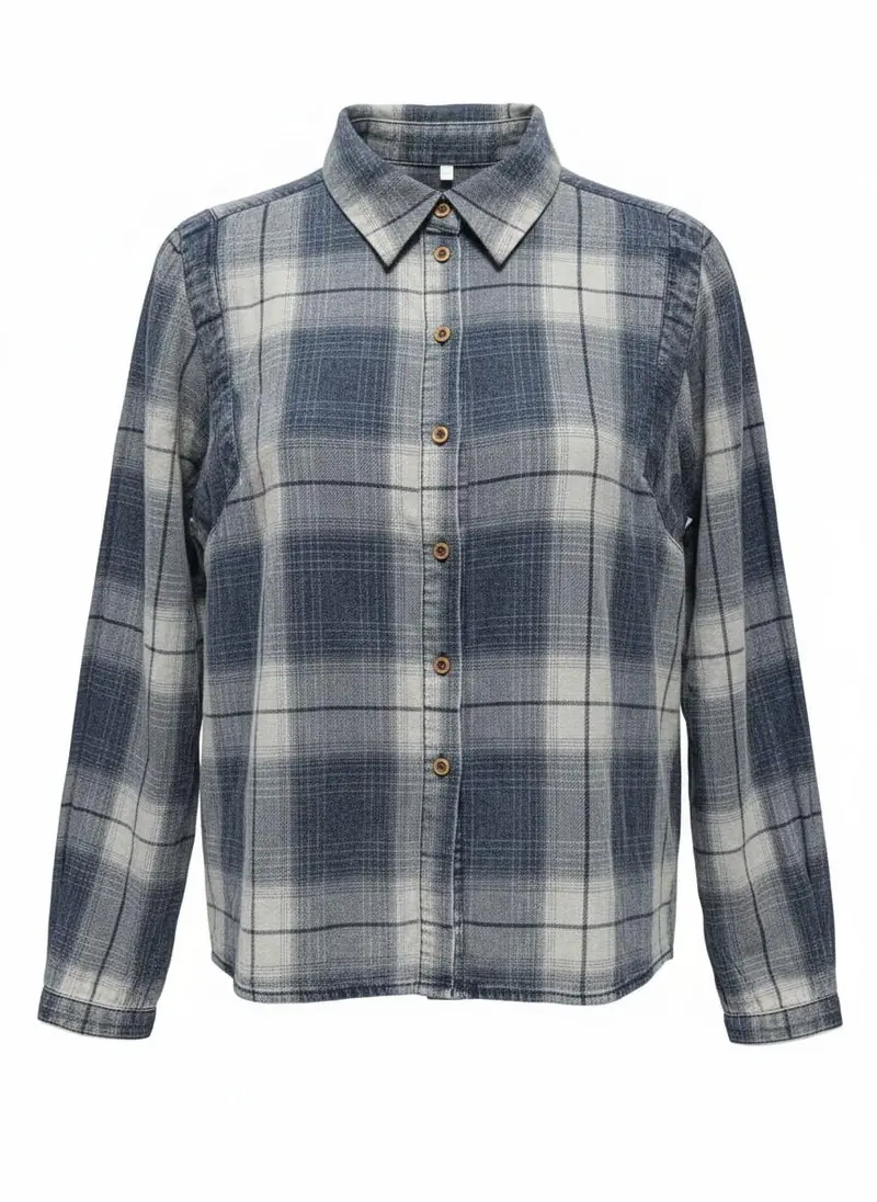 Tilde cotton check snowwash