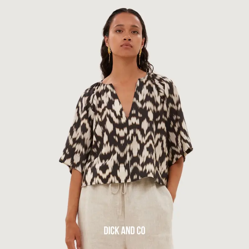 Todd Brown Batik Blouse